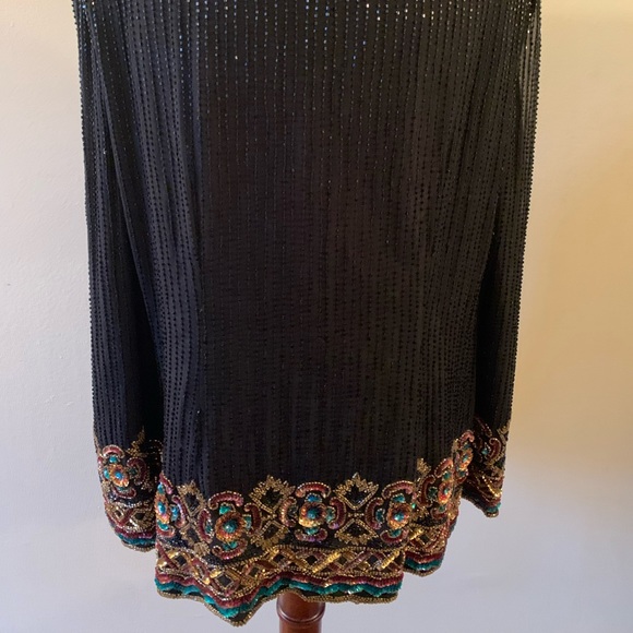 Vintage Beaded Silk Blazer - Picture 2 of 5